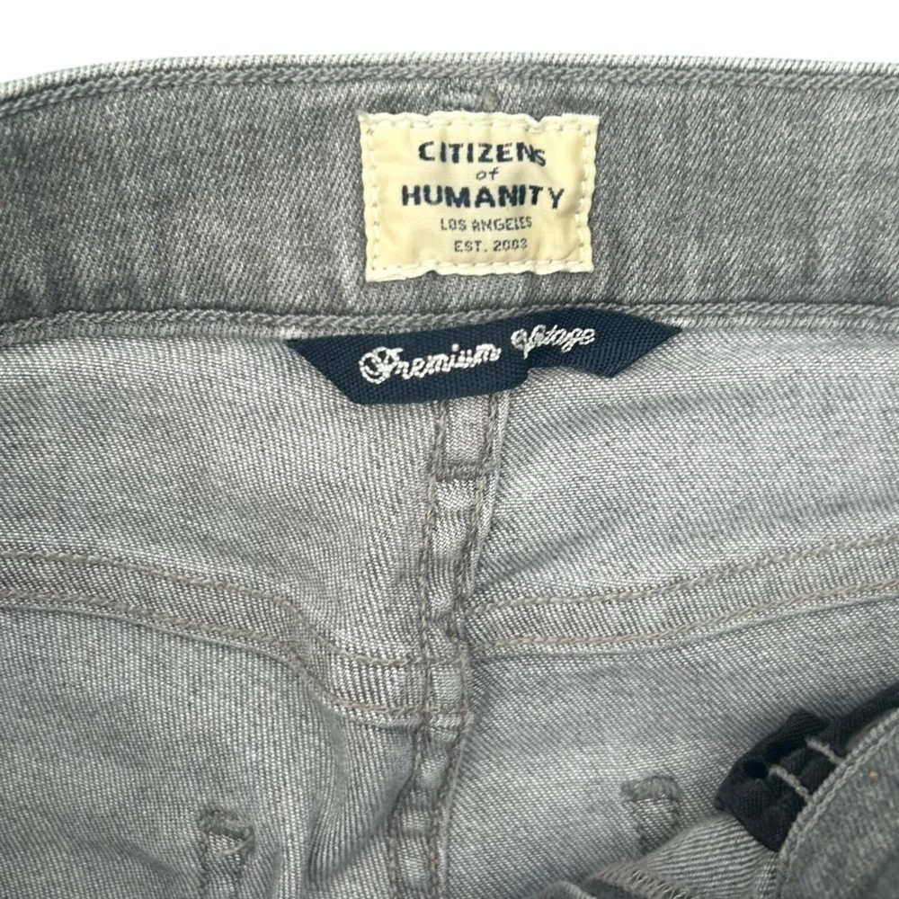 Citizens of humanity 27 Rocket High Rise Distressed Stretch Gray